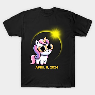 Unicorn Total Solar Eclipse 2024 April 8 T-Shirt